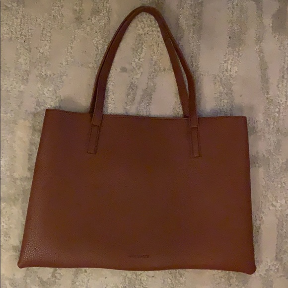 Vince Camuto brown leather bag with a black stripe - Picture 3 of 3